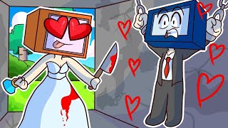 ¡LA BODA DE TITAN TV MAN Y TV WOMAN EN MINECRAFT! 👰💐🤵