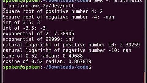 Built-in Functions in awk - Marathi