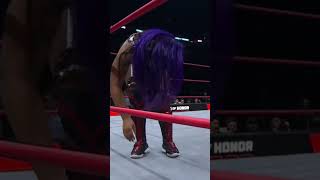 Queen Aminata with a blindsided attack #roh #ringofhonor #rohwrestling