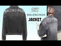 DIY BALENCIAGA LOGO DENIM JACKET