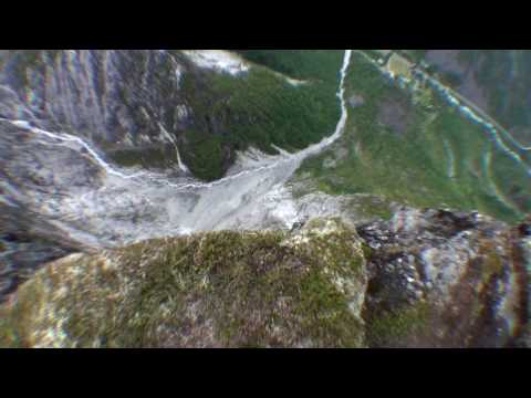 Wingsuit BASE jumping in Gudvangen