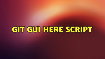 Ubuntu: Git gui here script