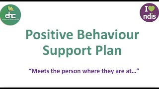 Positive Behaviour Support Plans - Emotional Health Centre