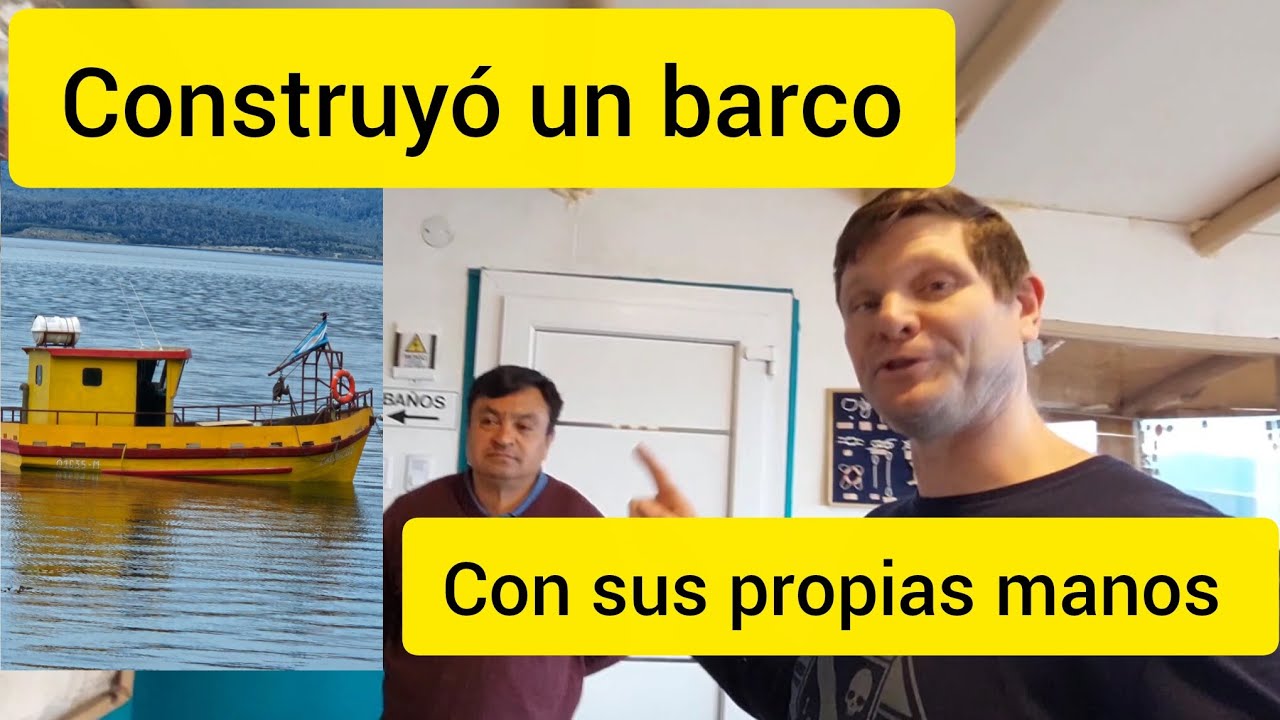 Pescador artesanal de Puerto Almanza , construye su propia embarcación 