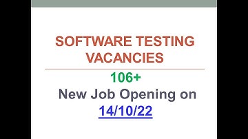 Software Testing Vacancies | 14 Oct 2022 | Manual Testing | Automation Testing | Across India
