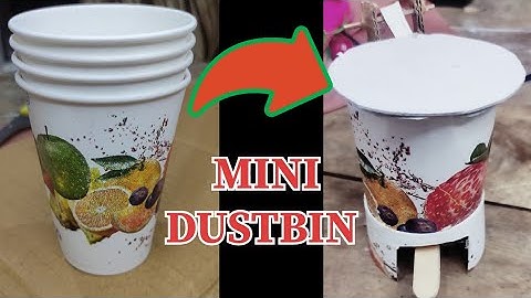 Best Mini Dustin made from paper cup how to make desk organizer, how to make dustbin#mehndiartcrafts