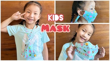 DIY Cotton Face Mask Hawk Style for Kids and Neck Strap | (PDF) Download | หน้ากากอนามัย+สายคล้องคอ