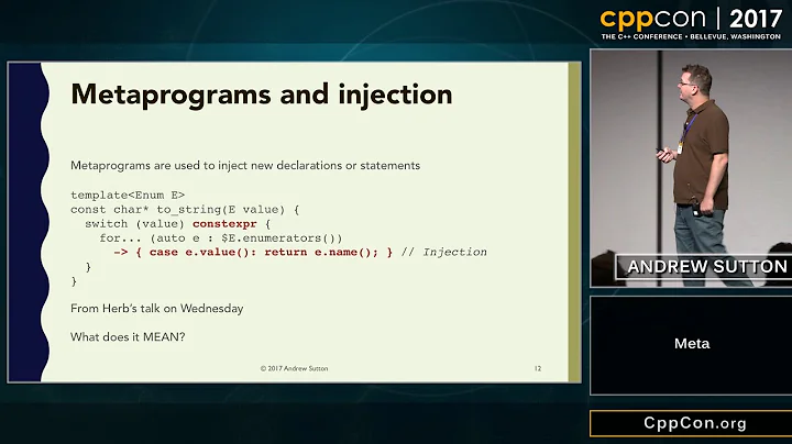 CppCon 2017: Andrew Sutton Meta