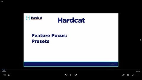 Hardcat V6 Feature Focus – User Definable Fields (presets)