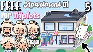 Aesthetic FREE HOUSE For FAMILY of TRIPLETS Design💓Toca Boca House Ideas✨[House Design]TocaLifeWorld