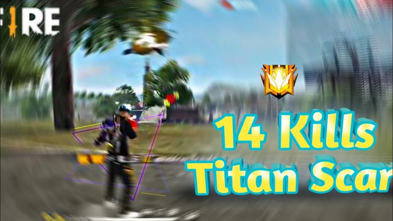 14 Kills Booyah In Rank Game With Titan Scar ❤️ GW GURU!