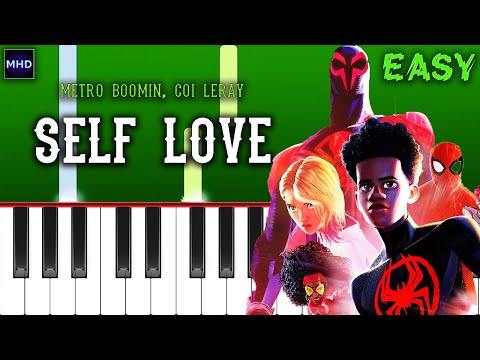 Metro Boomin, Coi Leray - Self Love - Piano Tutorial [EASY] (Spider-Man Across the Spider-Verse)