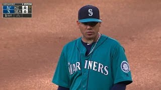 KC@SEA: Hernandez fans four in 7 2/3 scoreless frames
