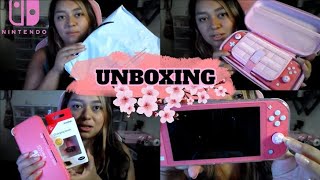NINTENDO SWITCH LITE ACCESSORIES UNBOXING (PINK)