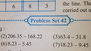9.  Problem Set 42 | Decimal Fractions | class 5 | subtraction of Decimal Fractions