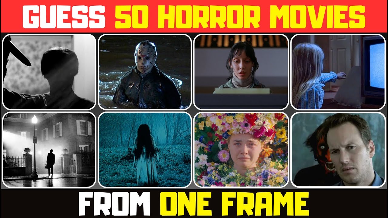 🔪 ONE FRAME HORROR MOVIE CHALLENGE: Guess 50 Scary Movies 👁️🎬