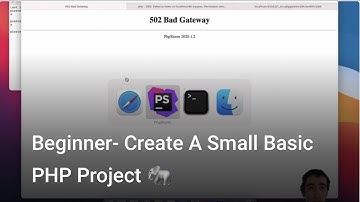 Beginner- Create A Small Basic PHP Project 🐘