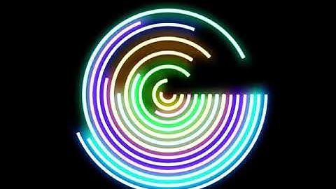 Neon circles. Draw by openFrameworks