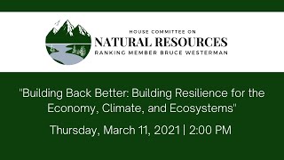 "Building Back Better: Building Resilience for the Economy, Climate, and Ecosystems"