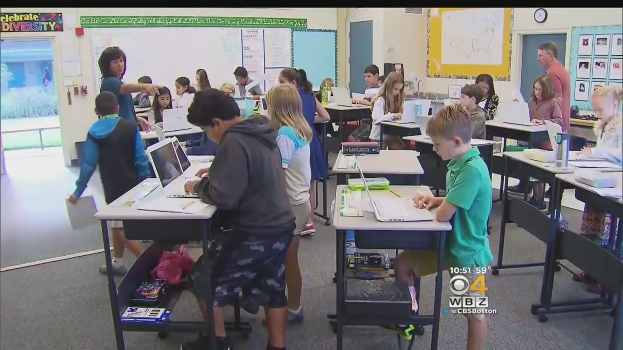 Standing Desks Becoming Popular In The Classroom Youtube