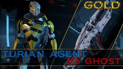 Mass Effect Andromeda: Turian Agent w/X5 Ghost X Assault Rifle