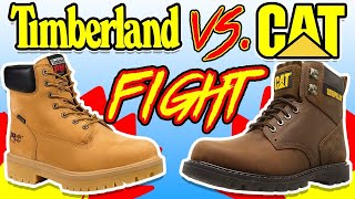 Лучшие бюджетные рабочие ботинки — Timberland Pro VS CAT — (разрезано пополам)