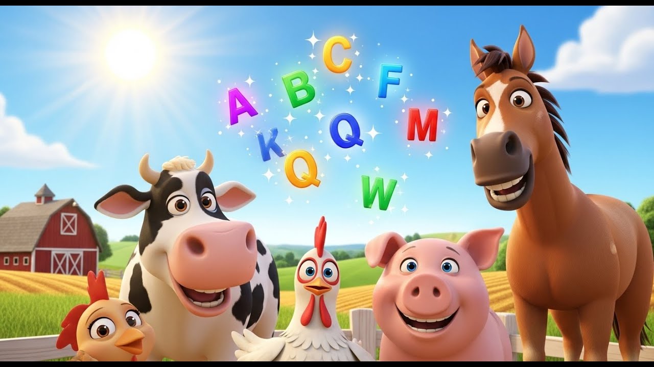 Learn ABCs on the Farm with Friendly Animals 🚜🐔 | Preschool Learning ...