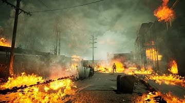 Post apocalyptic scene made in Unreal Engine.