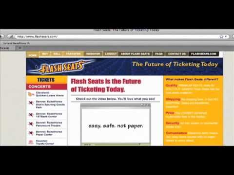 Flash Seats® Tutorial - Buying Tickets
