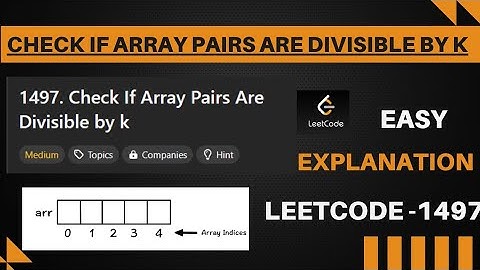 Check If Array Pairs Are Divisible by k | Leetcode 1497 | Hindi | Java | code + explanation