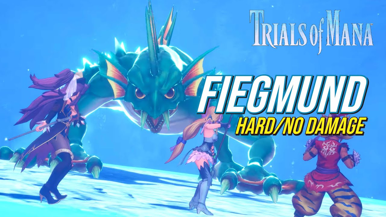 Trials of Mana - Fiegmund Boss Fight (Hard/No Damage Bonus)