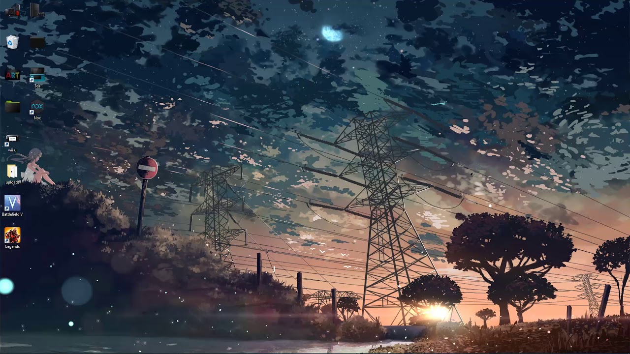 Anime night sky live wallpaper free download - YouTube