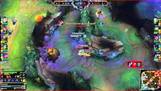 Zed predict Rivens ulti and flash it