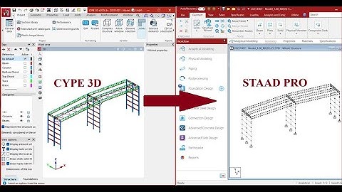 How to export 3D DXF from CYPE 3D to STAAD Pro