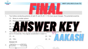 Neet ug 2022 answer key | neet 2022 solved question paper | final answer key by @Aakash_NEET