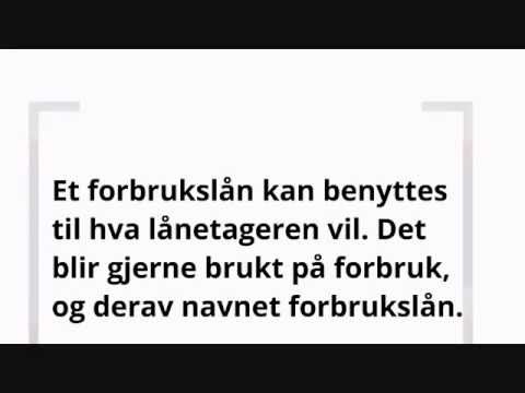 Video: Hva Er Refinansiering Av Forbrukslån