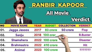 Ranbir Kapoor All Hit and Flops Movie List || Ranbir Kapoor All Movie List 2023 || #animal