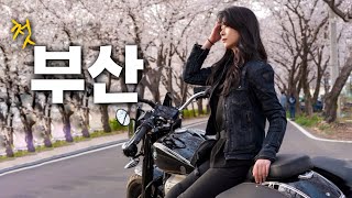 부산은 처음인 여성라이더의 부산라이딩여행 🏍 과연 저렇게 큰 오토바이를 탈 수 있을까? | BMW R18