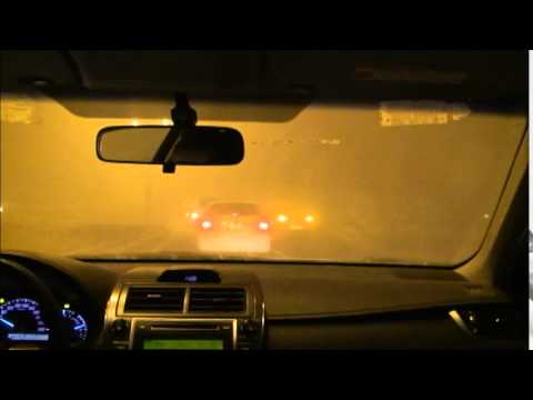 車窓からの景色　　砂漠の砂嵐　Sandstorm