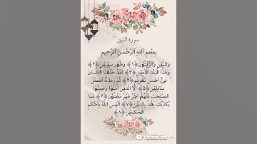 سوره التين برواية ورش القارئ ياسين الجزائري