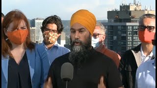 NDP leader Jagmeet Singh in Hamilton unveiling plans to help workers
