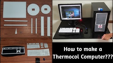 How to make thermocol computer model with LED lights || DIY School project