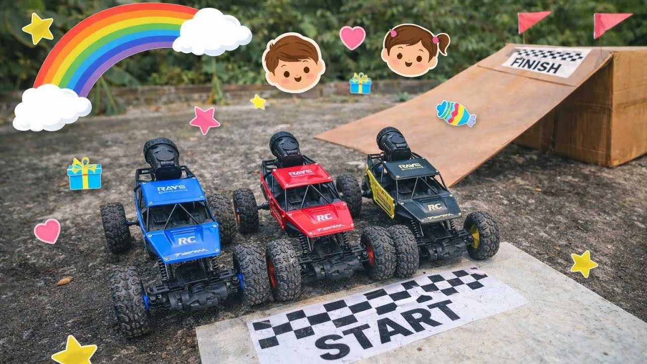 3 RC Super Remote Control 🎮 Gadiyon Ki Zabardast Race 🚗💨 | Kids RC Car Racing Video 🏁 