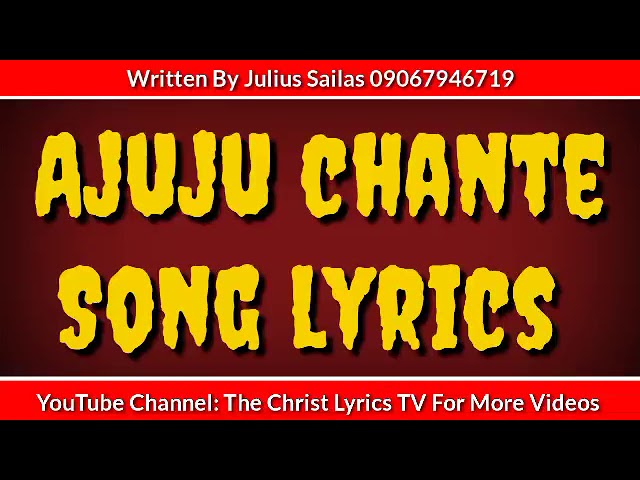 Ajuju Chante Song Lyrics By The Christ Lyrics TV class=
