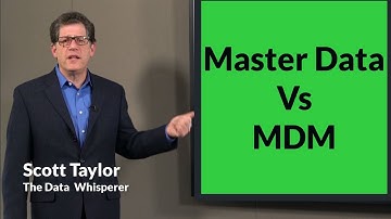 Master Data vs MDM (Taylor