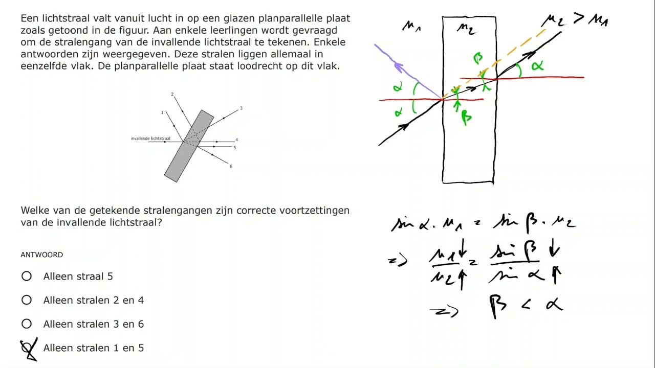 Vraag 01 2022 Arts Fysica toelatingsexamen
