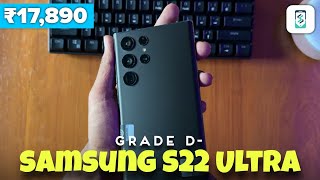 SCAM OR LUCK? Cashify Super Sale Samsung S22 Ultra Grade D- at ₹17,890