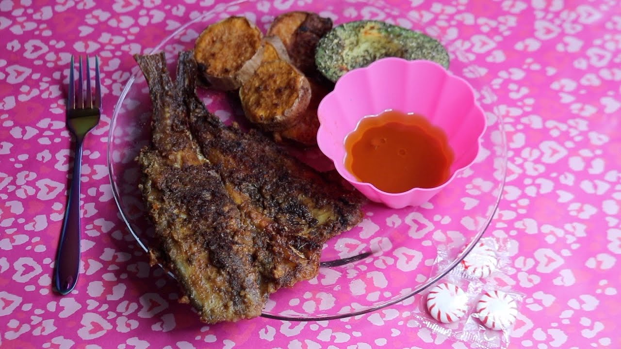 FRIED YAMS & CROAKER ASMR EATING SOUNDS YouTube