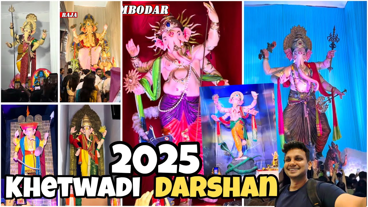 INDIA'S TALLEST GANPATI 2025 KHETWADI IN 13 MINS😍 ! GANESH CHATURTHI !