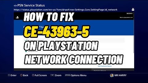 How To Fix PS4 Error CE-43963-5 Network Connection Error New